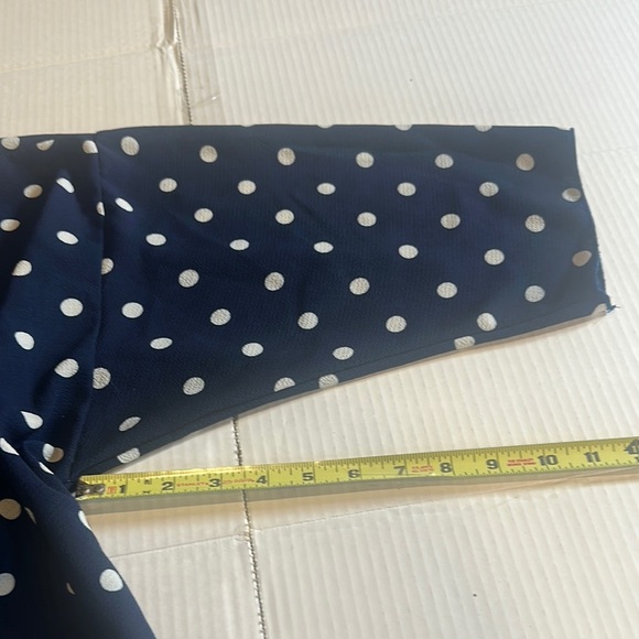 Lularoe Navy and white Polka Dot Cardigan shawl open from elbow length oversized - Picture 4 of 9